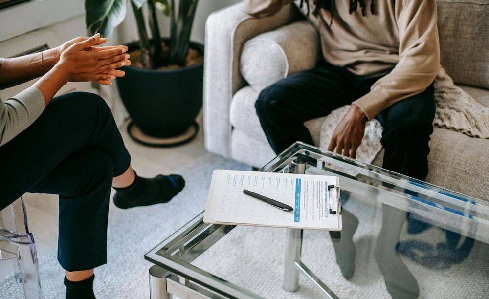 Choosing a Winnipeg therapist - counselling session in progress.